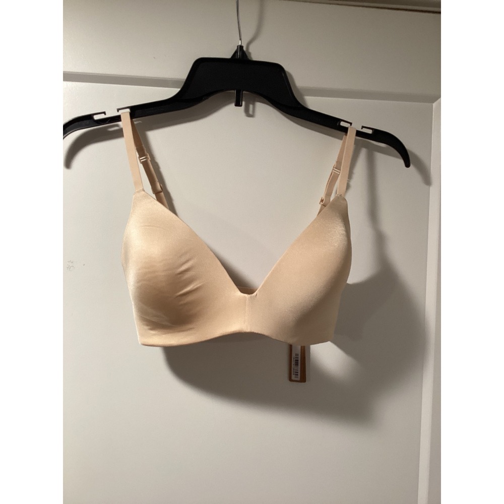 SKIMS Wireless Form Lightly Lined Bra Sand Beige BR-WRL-1889 Womens 32D NEW